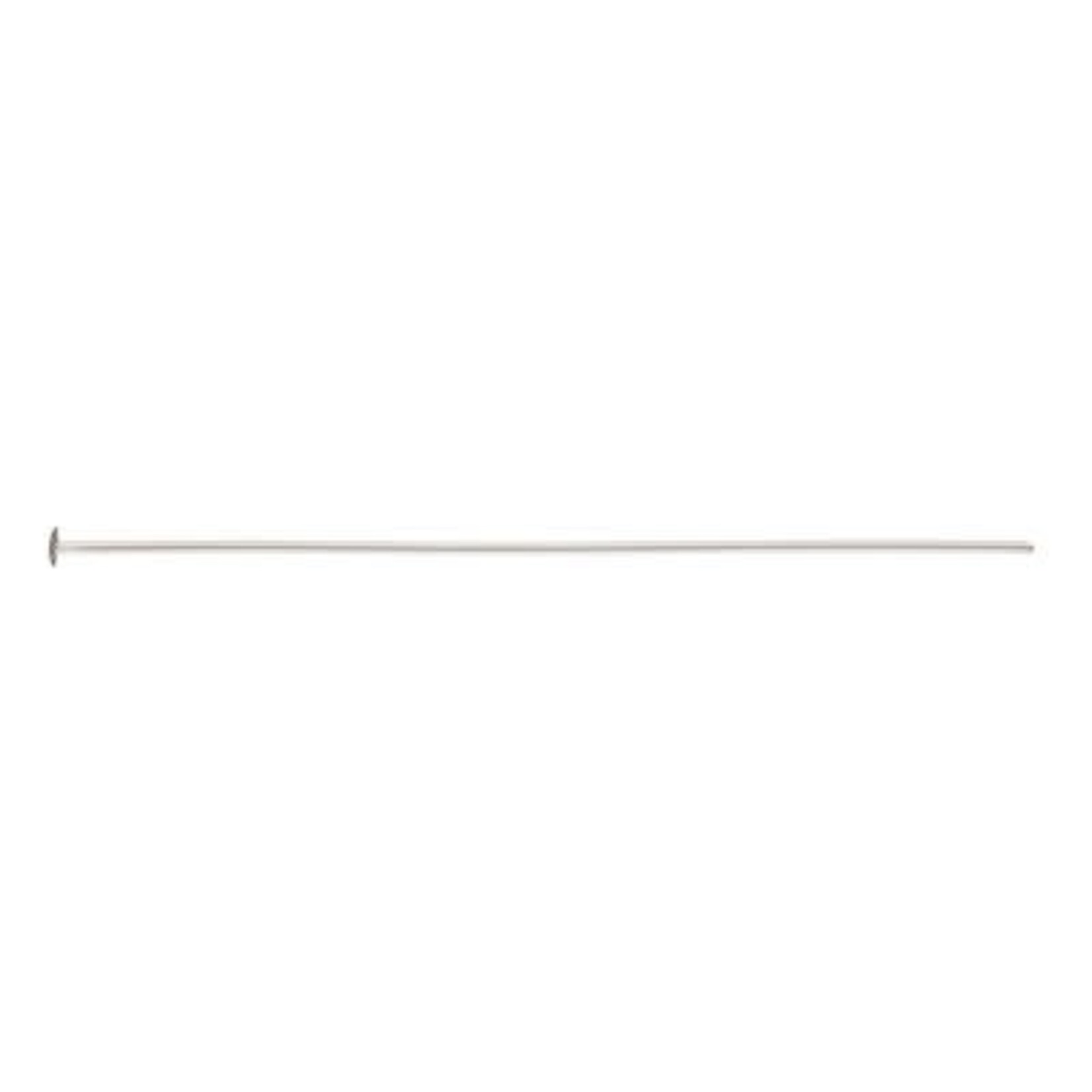 Sterling Silver 925 Headpin  24ga 0.020 x 1.5" (0.50 x 38.1mm) Pack of 10