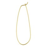 Gold Fill 23 x 60mm Teardrop Beading Hoop Earrings