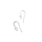 Silver Plated Ear Wire Ball End (0.80mm)  Pack of 5 Pairs