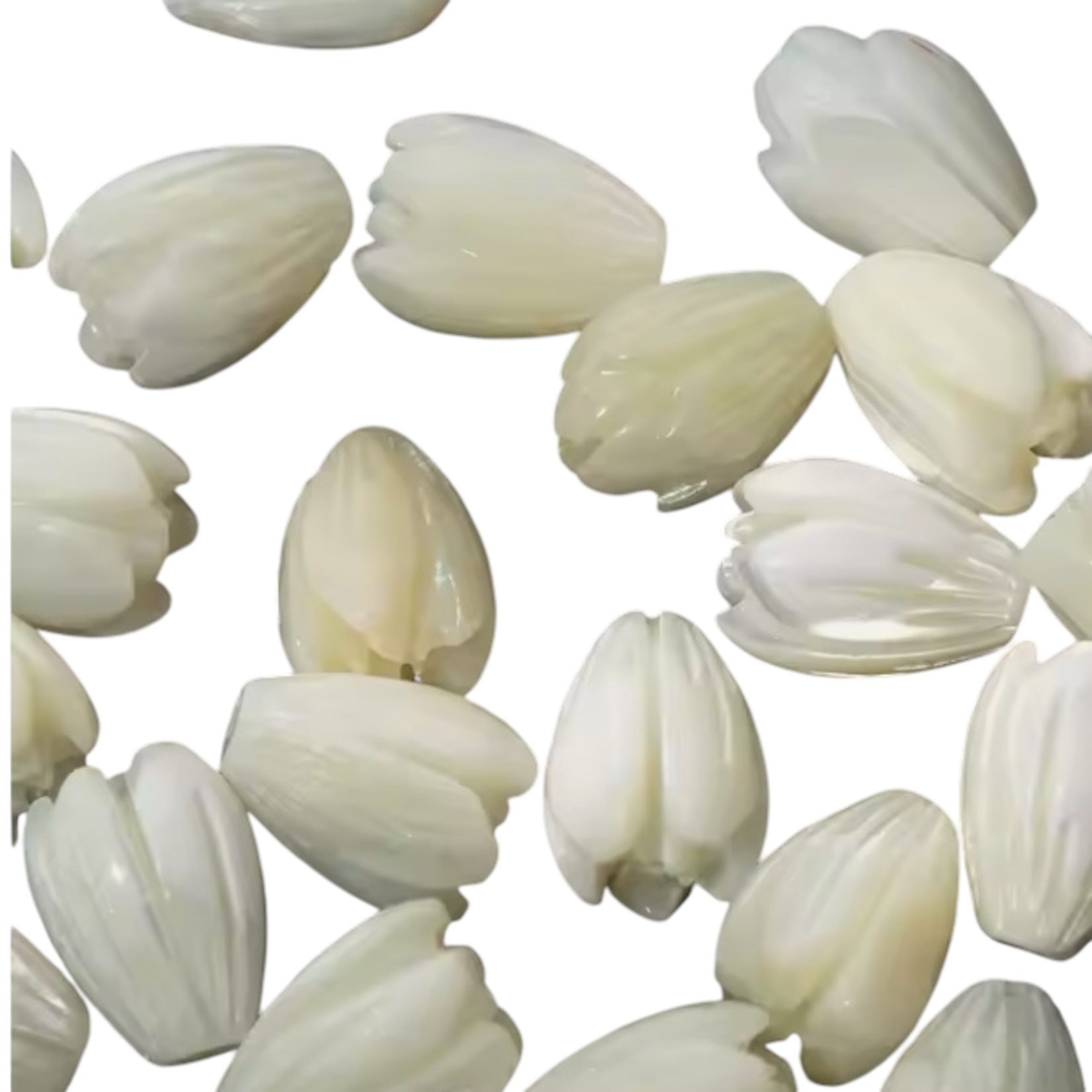 Mother of Pearl Pikake Shell Beads 8x10mm, Pack of 10