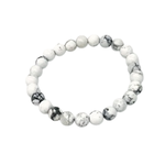Howlite Gemstone Stretch Bracelet 8mm
