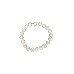 9mm 7.5-8.5"  Pearl Bracelet with Sterling Silver Spring Ring Clasp White