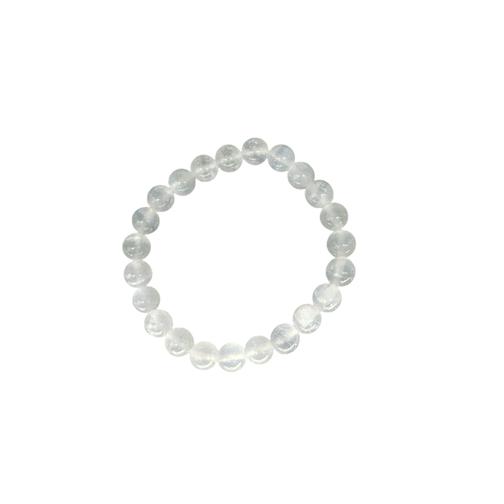 Selenite Gemstone Stretch Bracelet 8mm