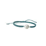 Adjustable String Bracelet with Eye of Shiva Seafoam