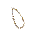 18" 15x20mm Baroque Pearl Necklace with Sterling Silver Toggle Clasp Pink