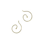 Gold Color Curl Hoop Earrings Small