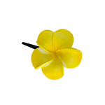 3" Foam Plumeria Hair Clip Yellow