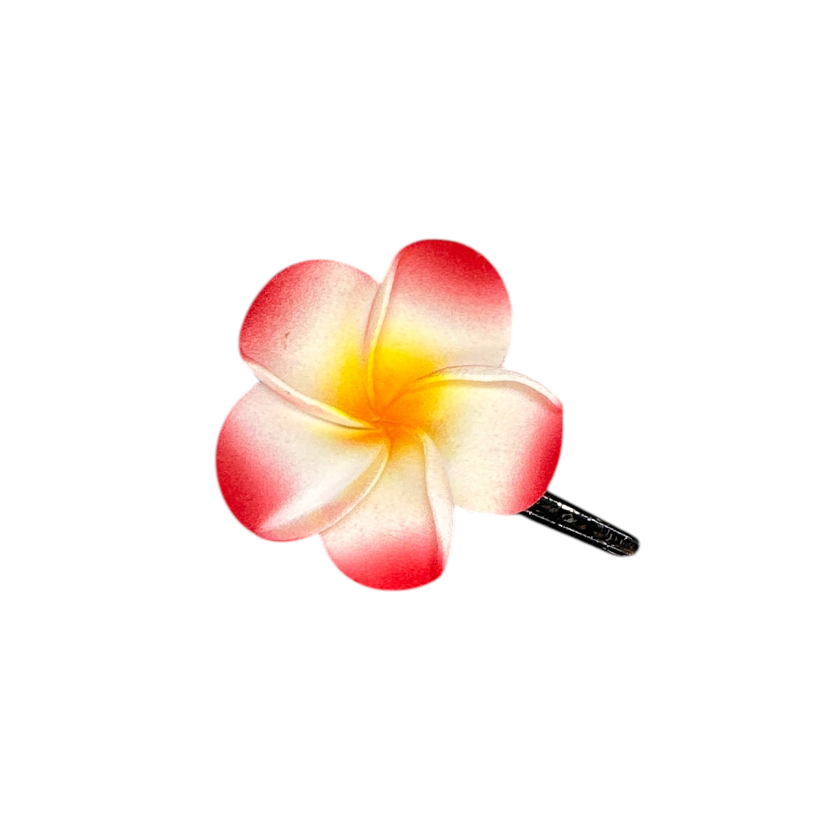 3" Foam Plumeria Hair Clip Red