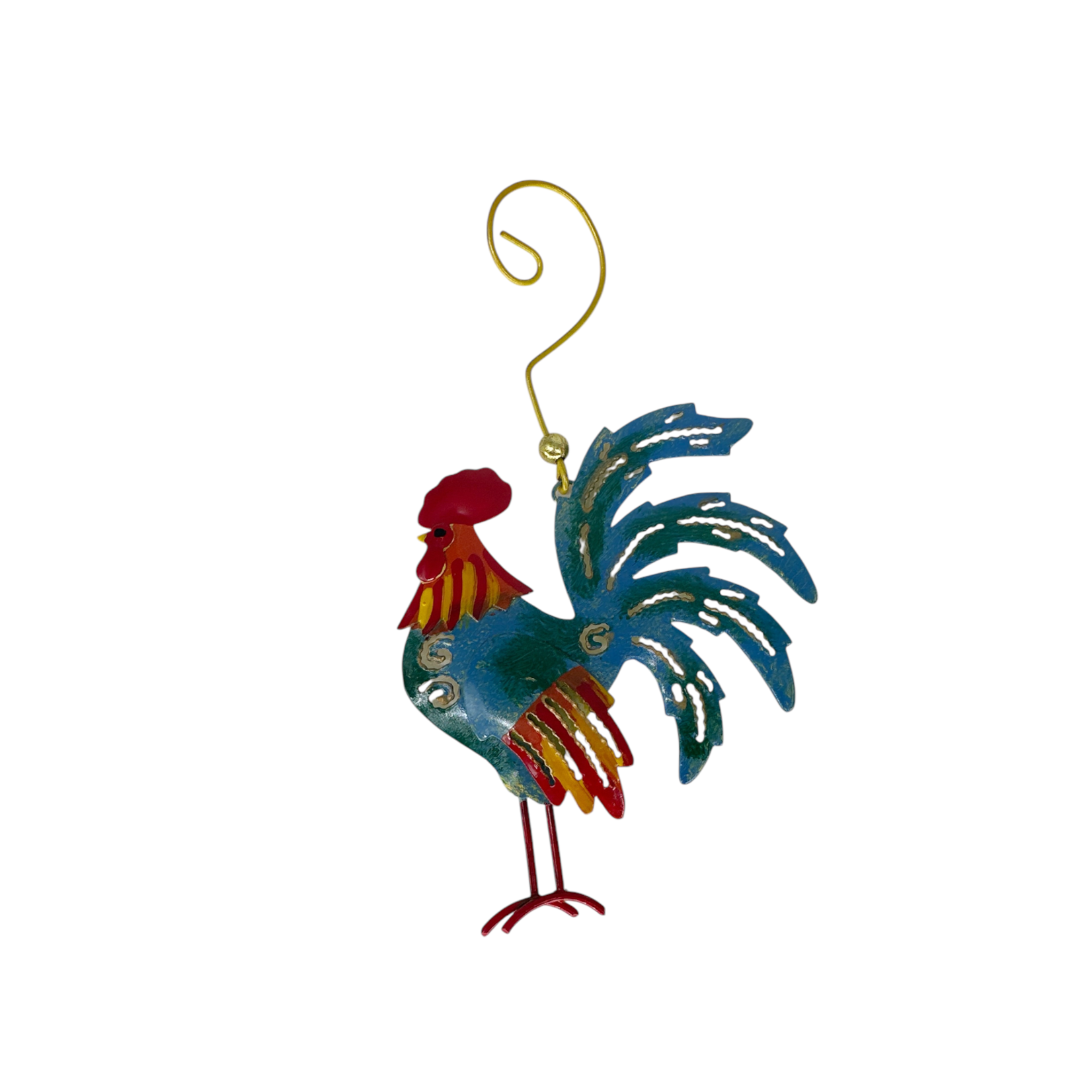 Hand Made Iron Rooster Ornament