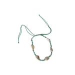 Tiny Shell Seed Bead Adjustable String Bracelet Seafoam