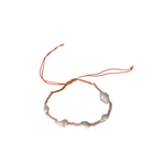 Tiny Shell Seed Bead Adjustable String Bracelet Coral