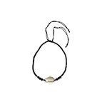 Cowry Shell Seed Bead Adjustable String Bracelet or Anklet Black
