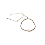 Cowry Shell Seed Bead Adjustable String Bracelet or Anklet Sand