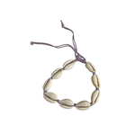 Cowry Shell Adjustable String Bracelet Purple