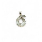 P460 Sterling Silver Mother of Pearl Loop Pendant