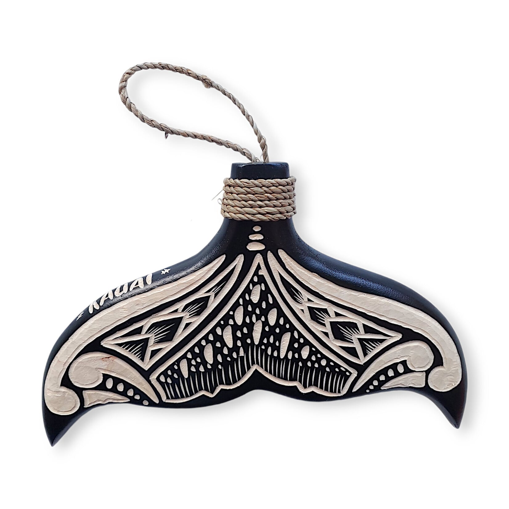 Hand Carved Kauai Whale Tail Wall Hanging