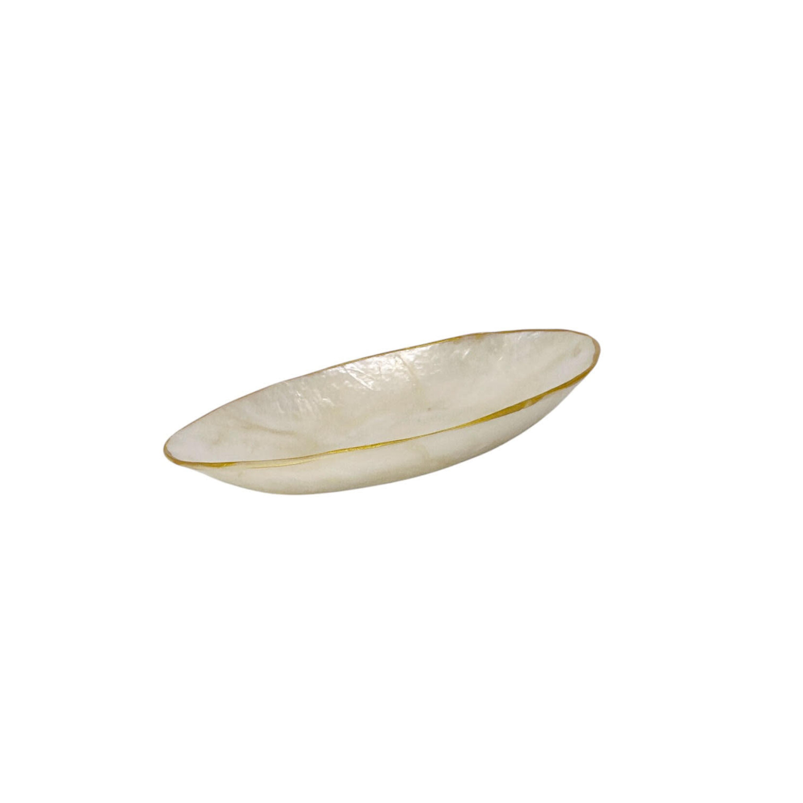 Hand Made Capiz Shell Dish Oval Small