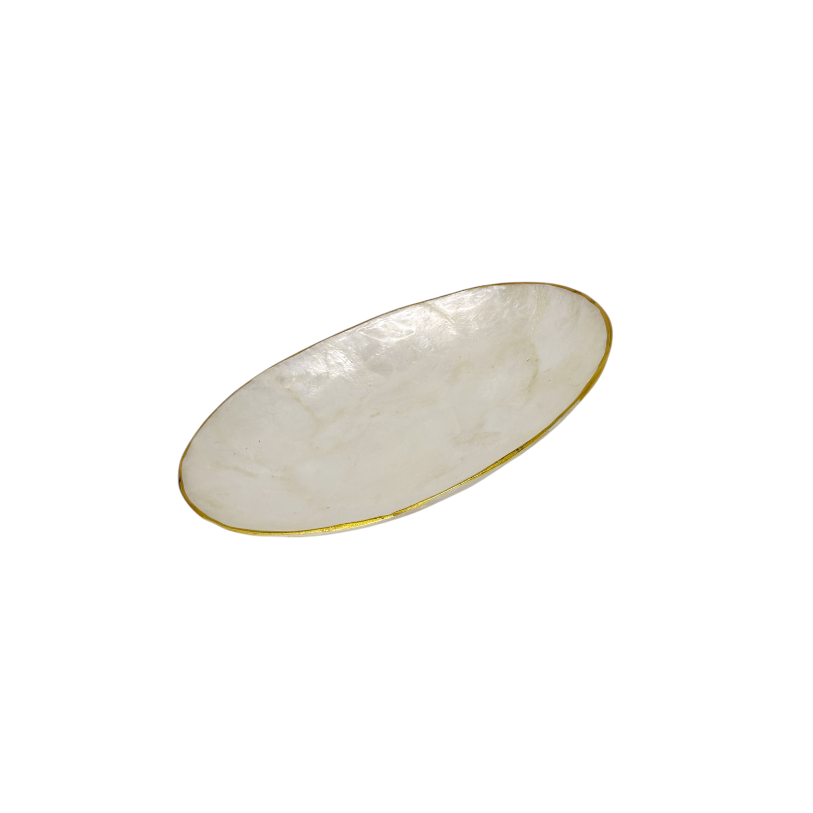 Hand Made Capiz Shell Dish Oval Medium