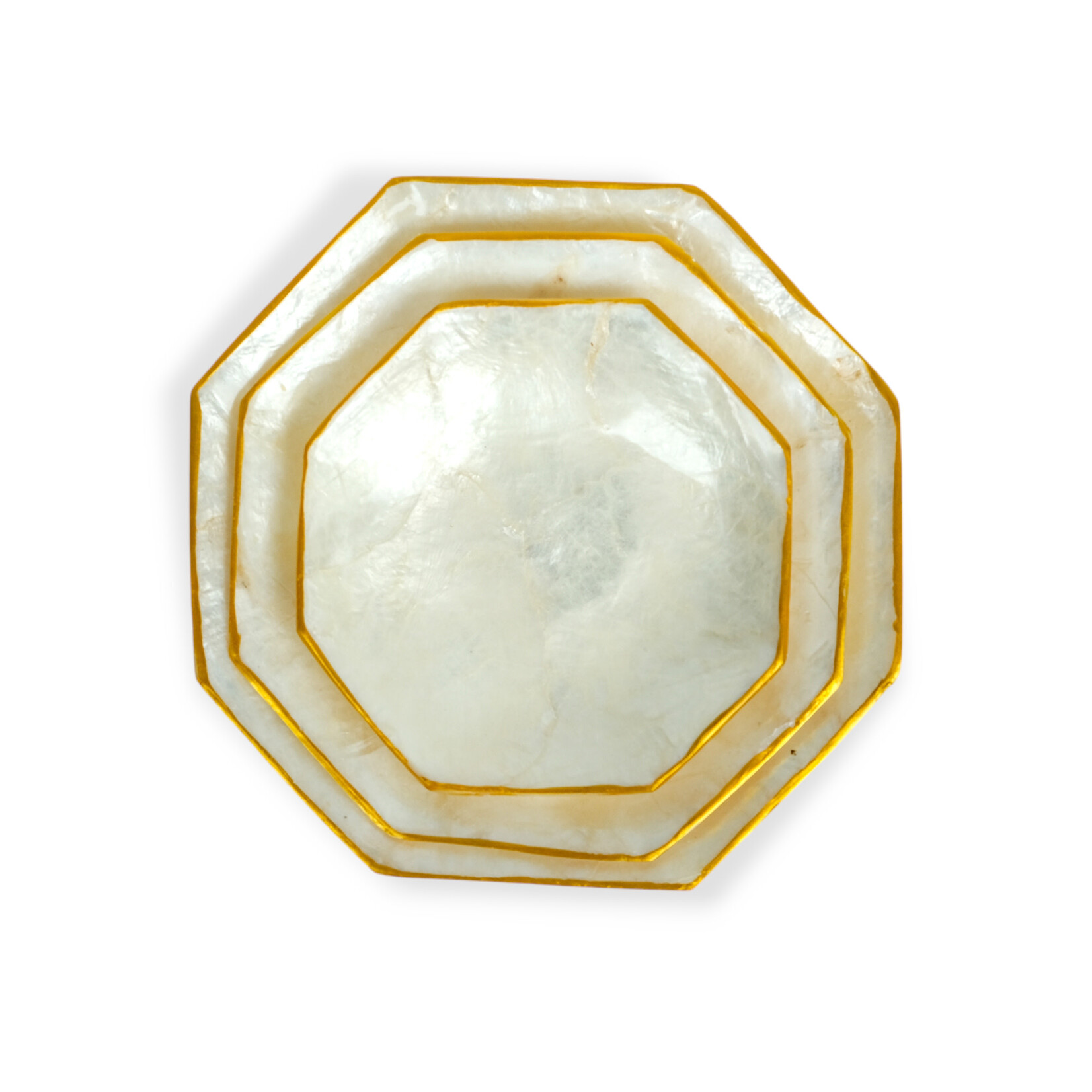 Hand Made Capiz Shell Dish Octagon Small