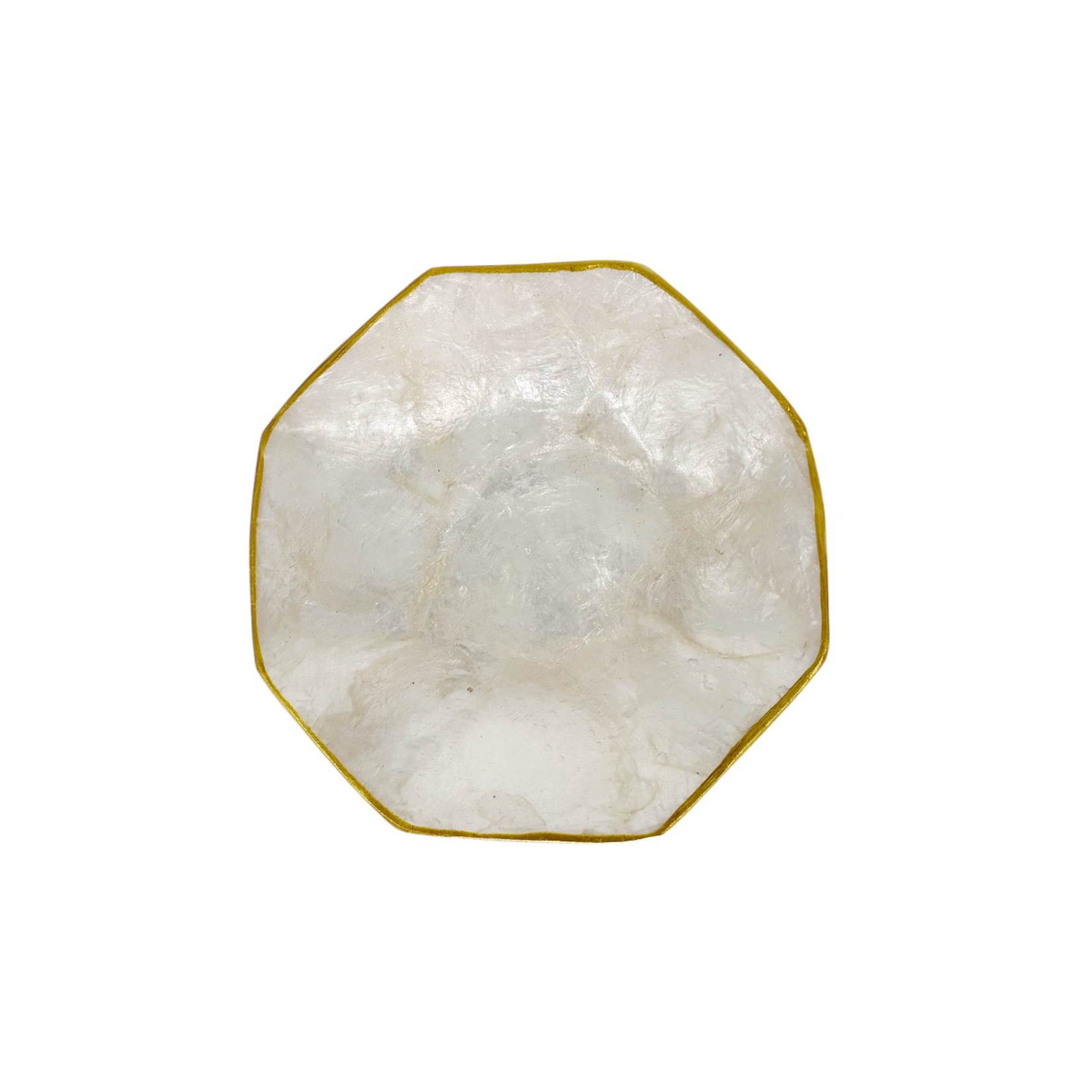 Hand Made Capiz Shell Dish Octagon Medium