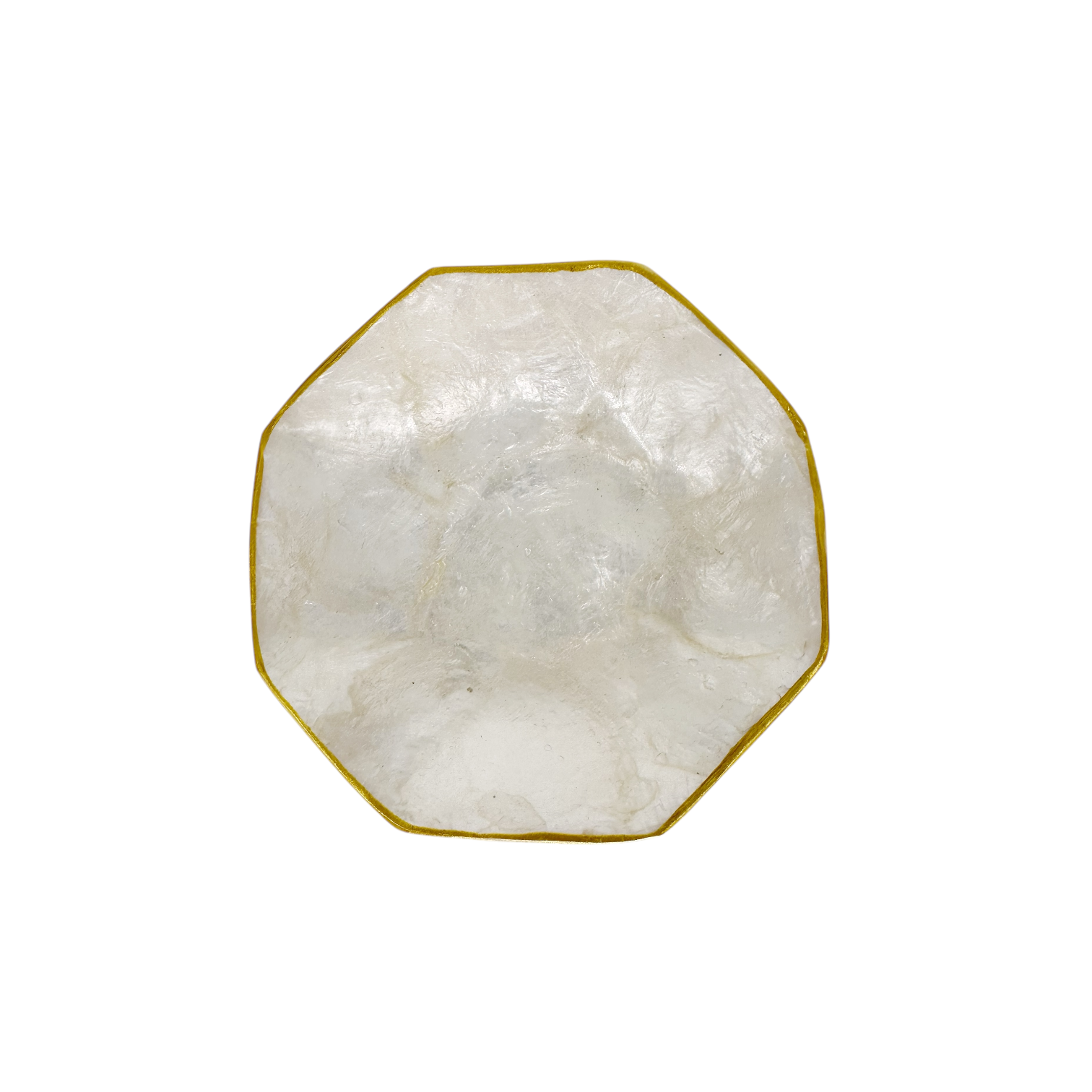 Octogon Shell Hand Made Capiz Shell Dish Octagon Medium - Maka Imports