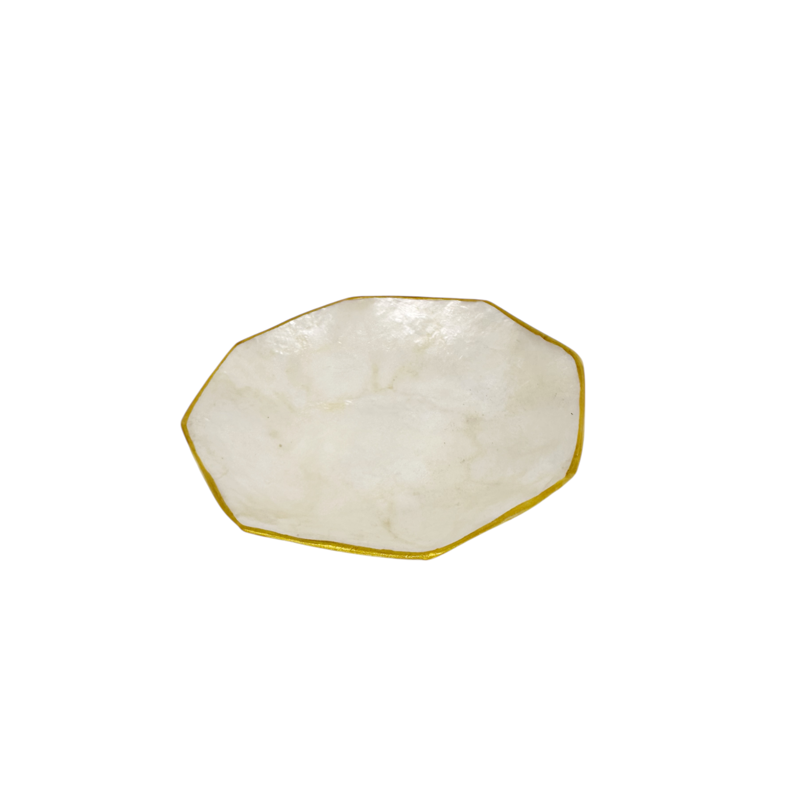 Hand Made Capiz Shell Dish Octagon Medium