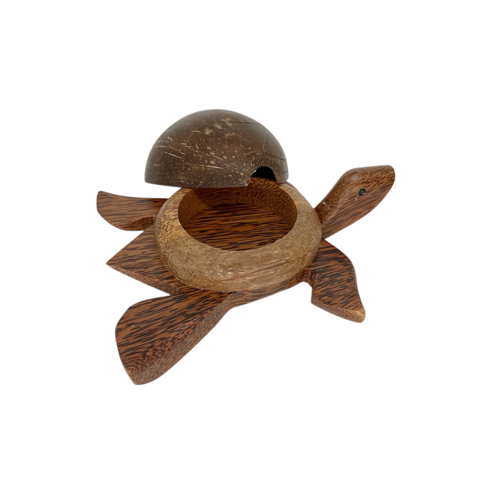 Hand Carved Coconut Shell Turtle Large