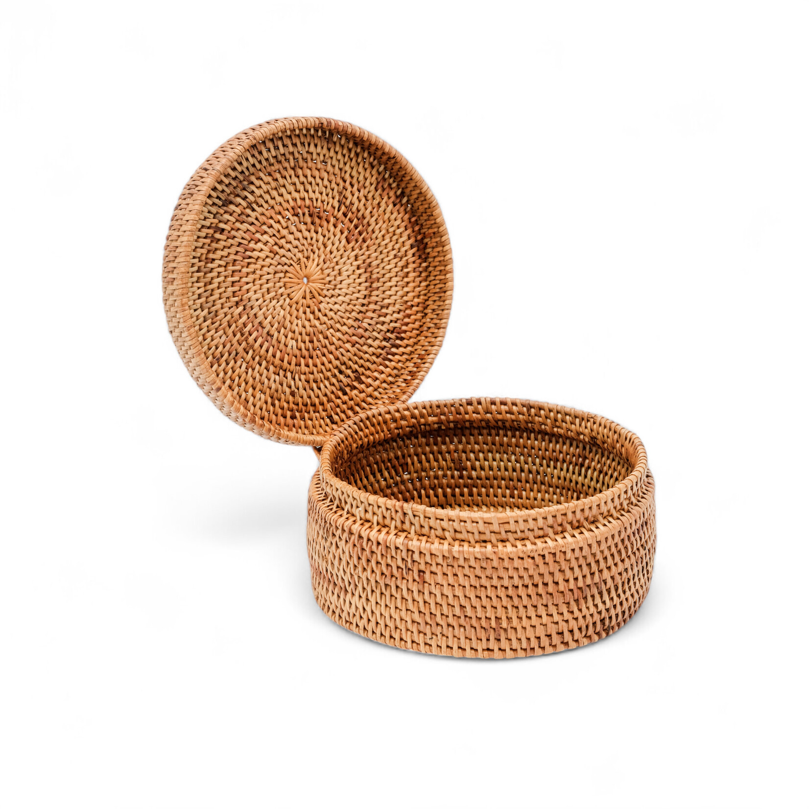 Hand Woven Ata Box #95 Round with Lid