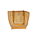 Hand Woven Ata Bag with Leather Trim  Unlined Halemary