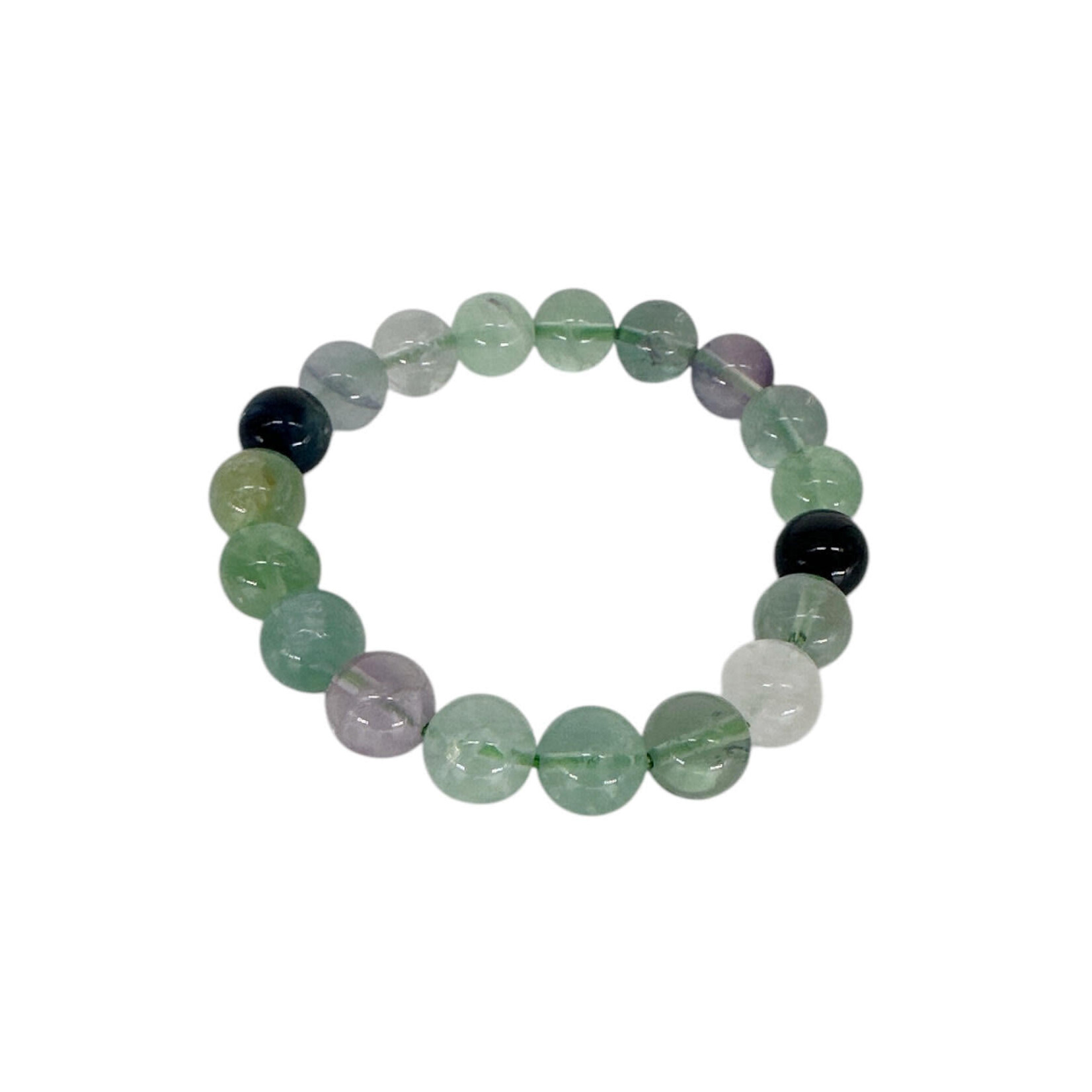Fluorite Gemstone Stretch Bracelet 10mm