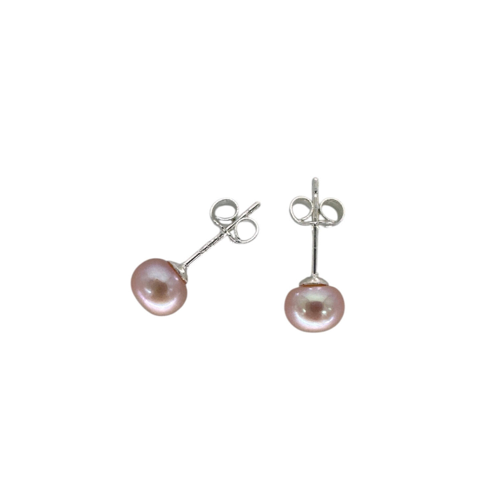 SE520 6mm S/S Pearl Stud Earrings Pink