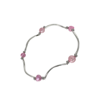 Twisted Tubes Stretch Bracelet Pink