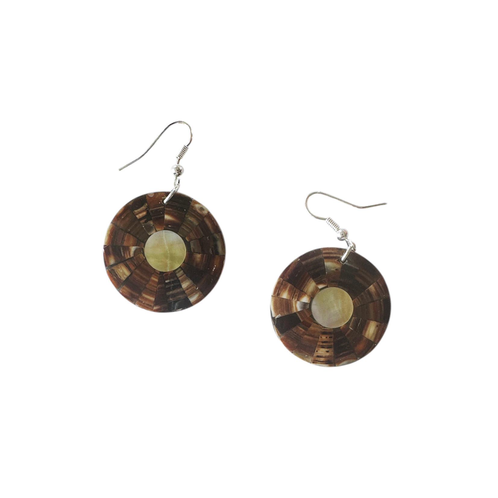 EA40 Shell Earrings Mixed Shell Sunburst