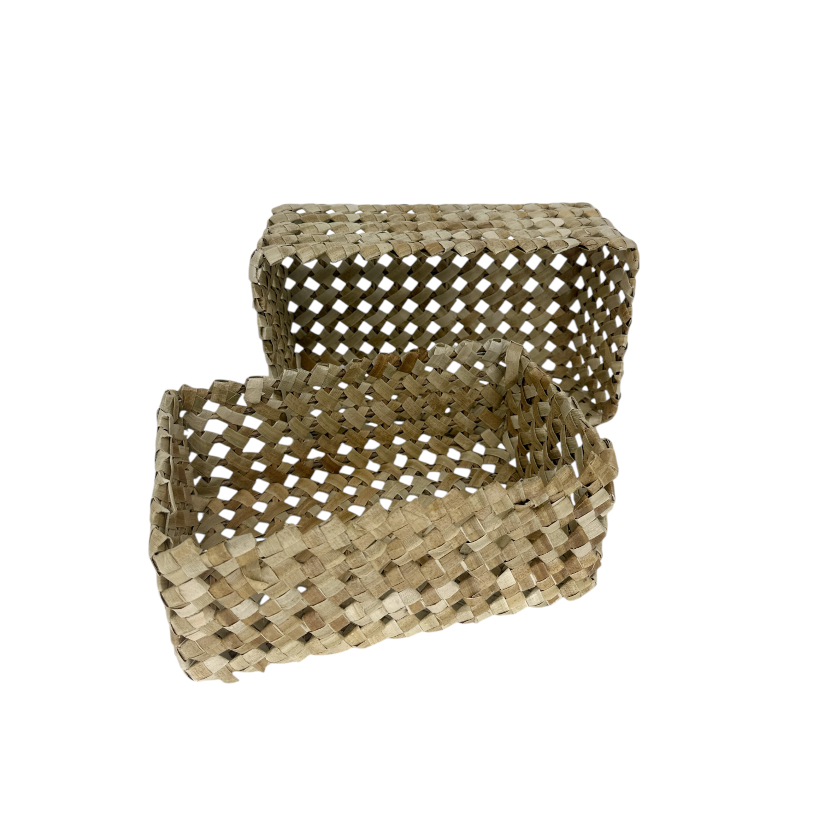 Lauhala Eyelet Two Piece Box Large