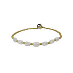 Pearls and Brass Bead Anklet BA16