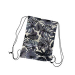 Canvas Drawstring Backpack Bag Moonlight Monstera