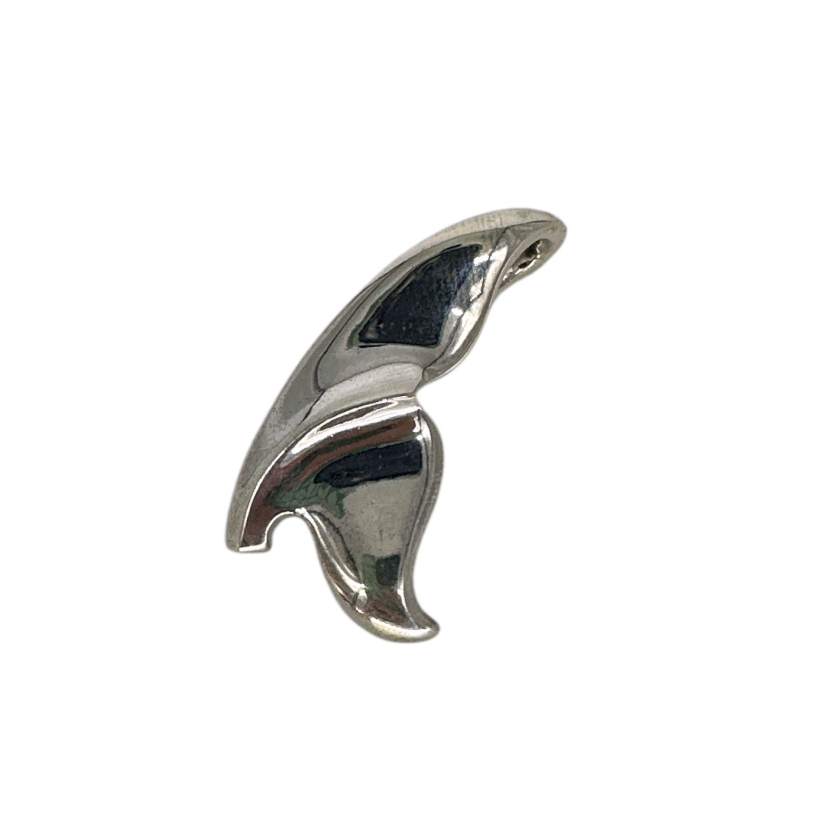 P213 Sterling Silver Whale Tail Pendant