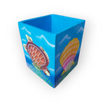 Handmade Painted Pencil Box Sunrise Shell & Turtle
