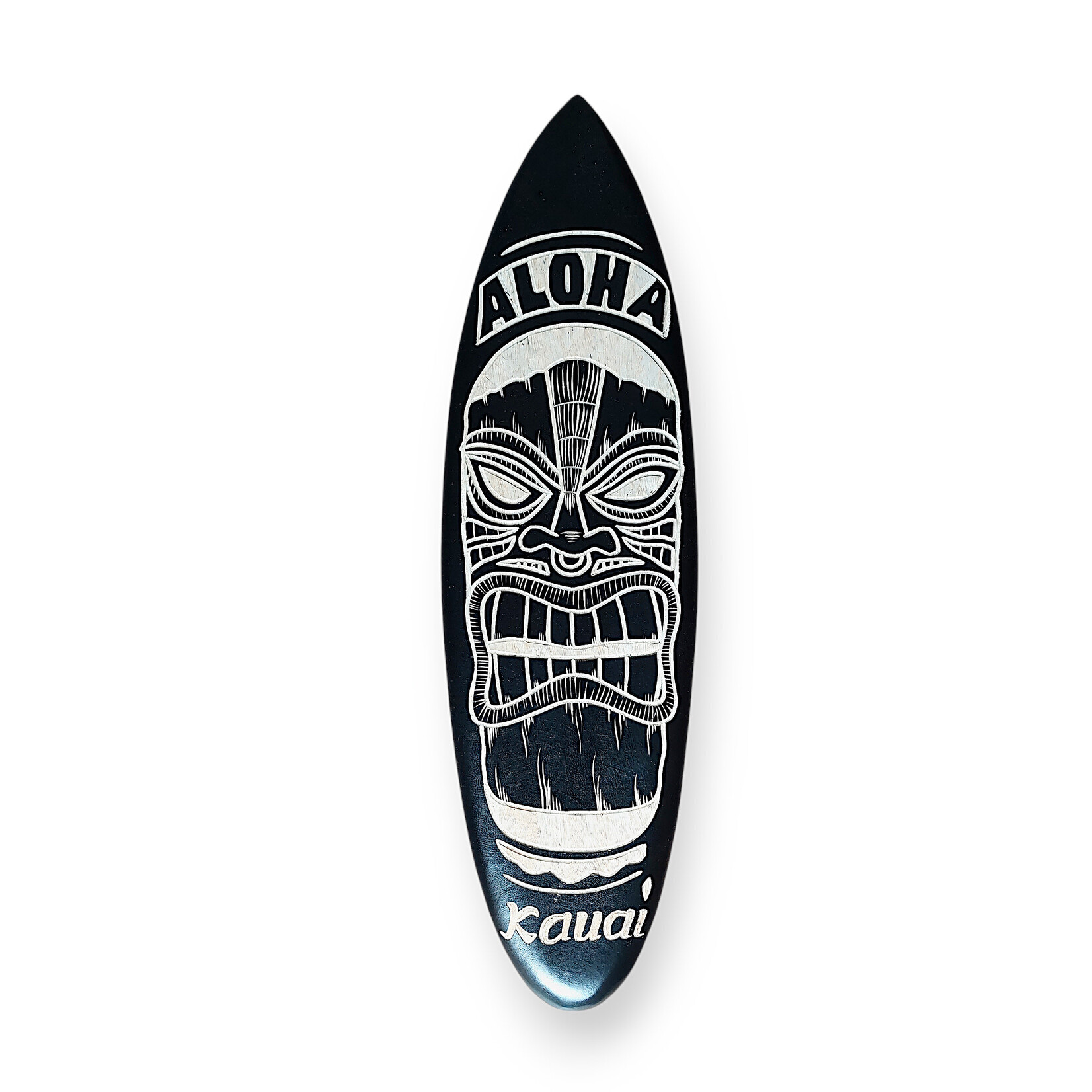 Hand Carved Mango Wood Kauai Surfboard Medium #7