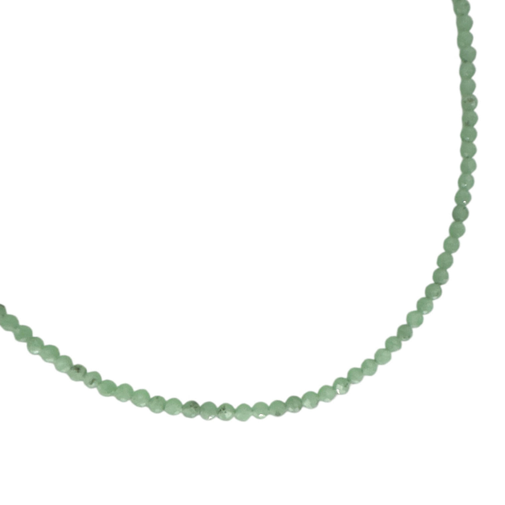 Burmese Jade Adjustable 16-18" 2mm Gemstone Bead Necklace