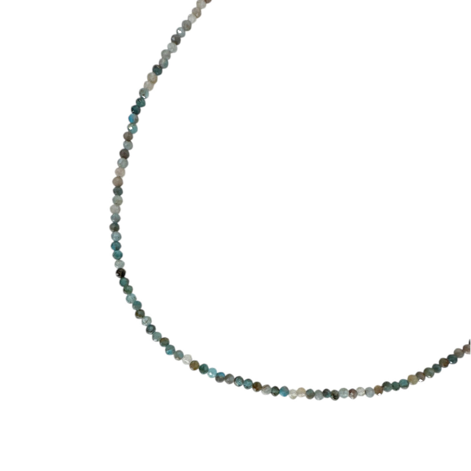 Larimar Adjustable 16-18" 2mm Gemstone Bead Necklace