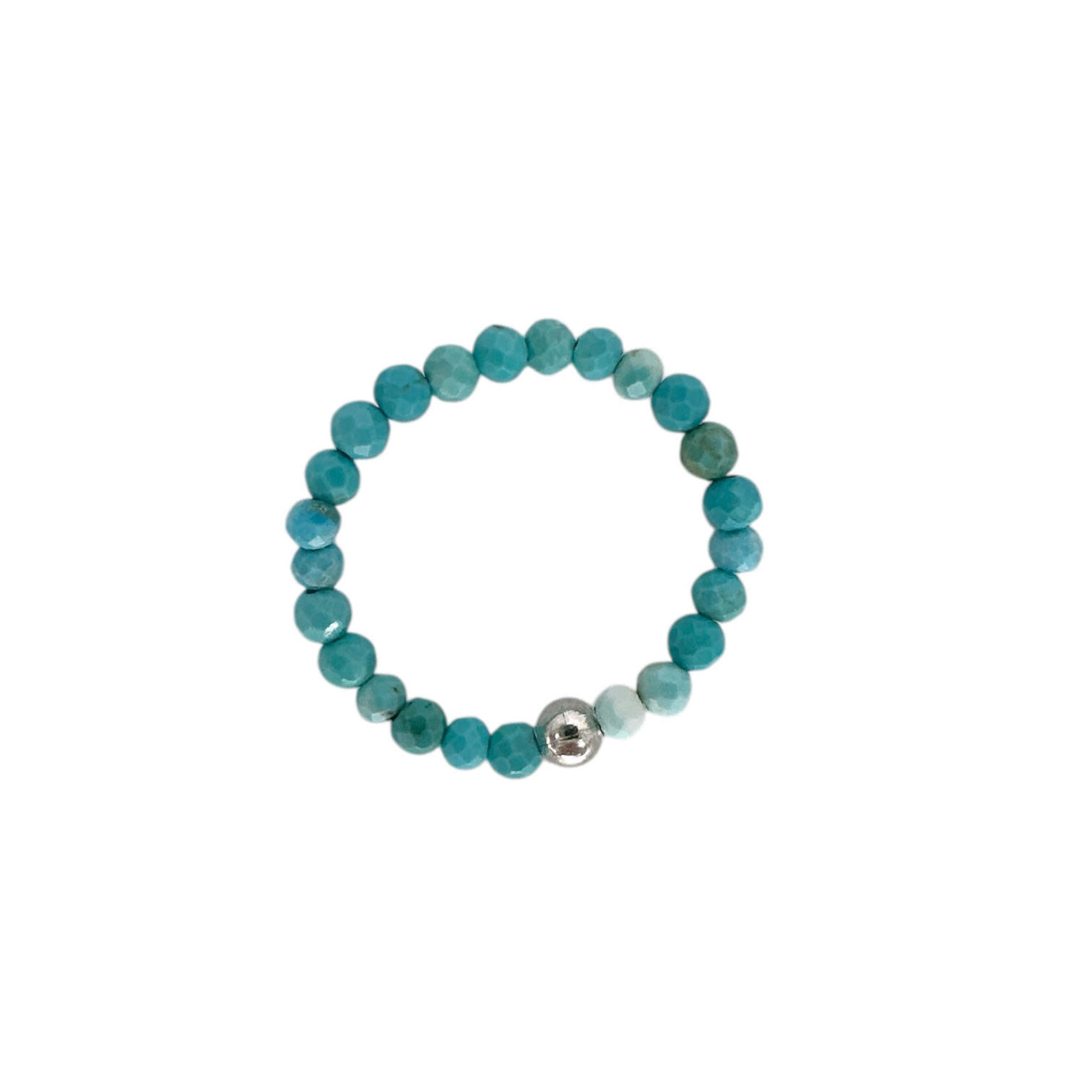 Stretchy Gemstone Ring Turquoise