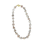 18" Tiger Cone Shell Necklace With 15k Gold Plated Copper Clasp