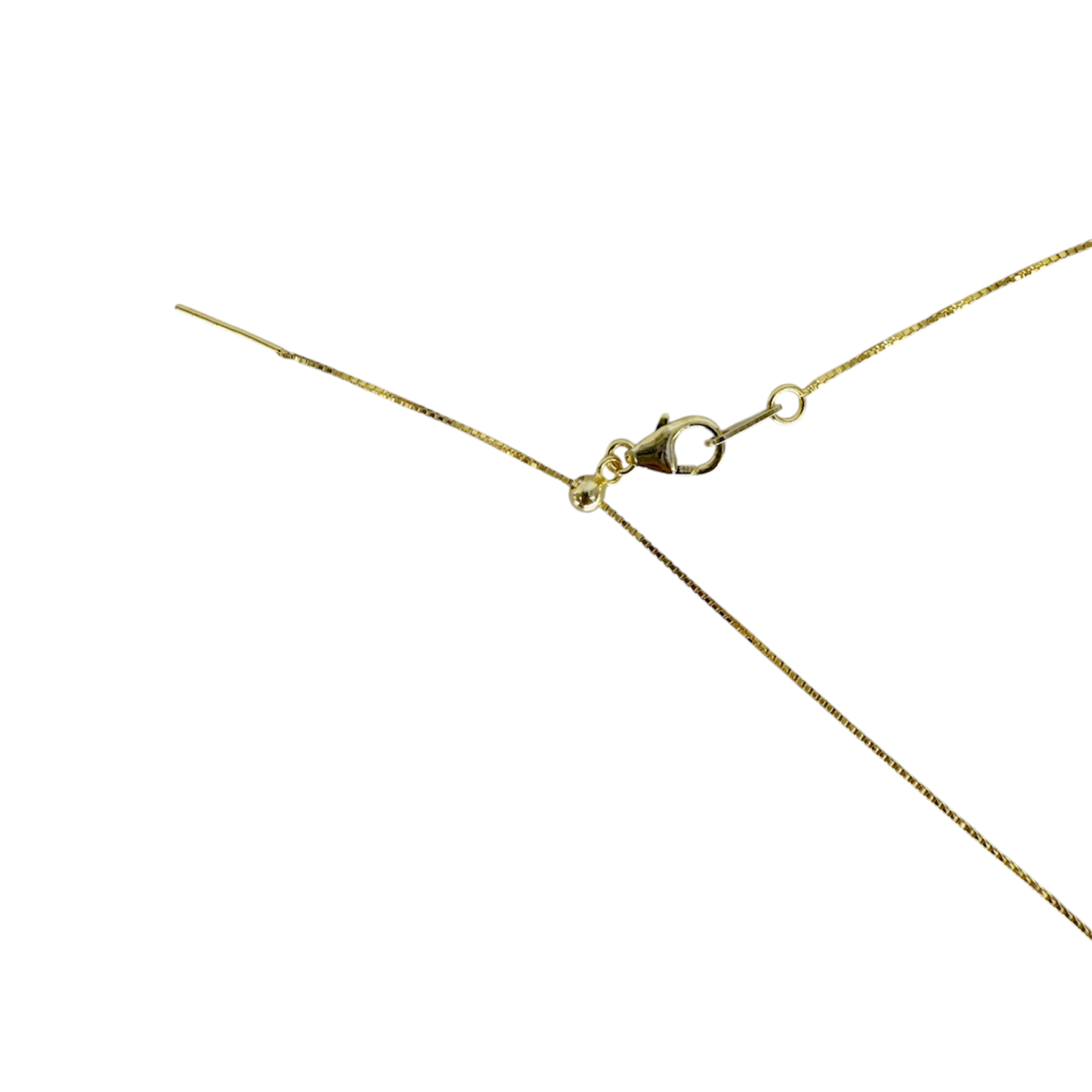8.5mm Larimar Bead on  18" Adjustable Sterling Silver Gold Tone Chain