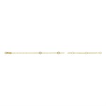 1.7mm Gold Fill Cable Chain Necklace with Nine 4mm CZ