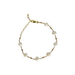 Gold Fill Freshwater Pearl Adjustable Chain Bracelet