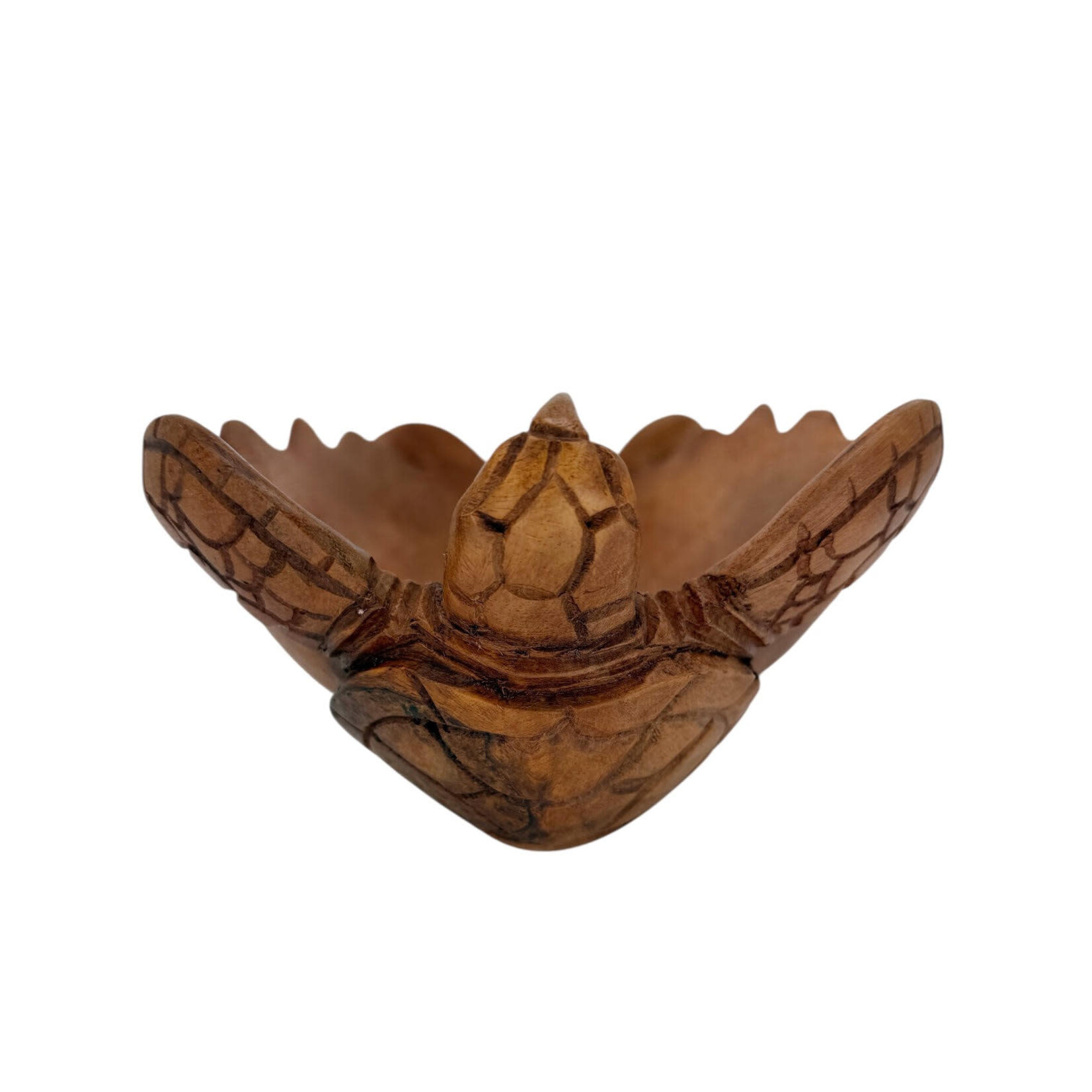 Hand Carved Oval Double Turtle Bowl Extra Large