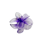 Small 2" Plastic Plumeria Hair Claw Purple