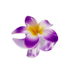 Large 3" Plumeria Hair Claw Vibrant Purple