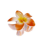 Large 3" Plumeria Hair Claw Vibrant Orange